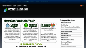 What Sysfix.co.uk website looked like in 2016 (7 years ago)