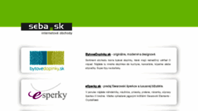 What Seba.sk website looked like in 2016 (7 years ago)