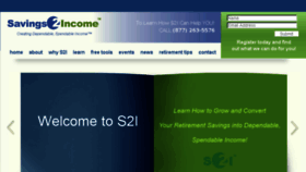 What Savings2income.com website looked like in 2016 (7 years ago)