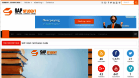 What Sapstudent.com website looked like in 2016 (8 years ago)