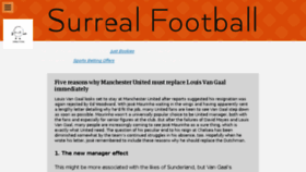 What Surrealfootball.com website looked like in 2016 (7 years ago)
