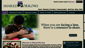 What Sharedsorrows.com website looked like in 2016 (7 years ago)