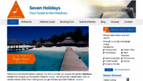 What Sevenholidays.com website looked like in 2016 (7 years ago)