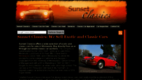 What Sunsetclassics.com website looked like in 2016 (7 years ago)