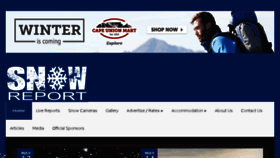 What Snowreport.co.za website looked like in 2016 (10 years ago)