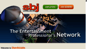 What Showbizjobs.com website looked like in 2016 (9 years ago)