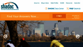 What Shadac.org website looked like in 2016 (7 years ago)
