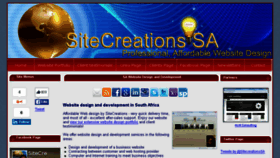 What Sitecreations.co.za website looked like in 2016 (8 years ago)
