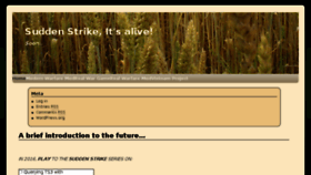 What Suddenstrike.com website looked like in 2016 (8 years ago)