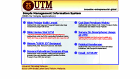 What Smis.utm.my website looked like in 2016 (7 years ago)