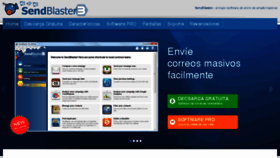 What Sendblaster.es website looked like in 2016 (9 years ago)
