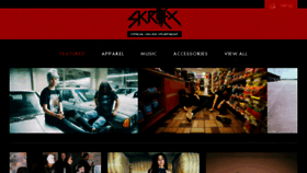 What Skrillexmerch.com website looked like in 2016 (7 years ago)