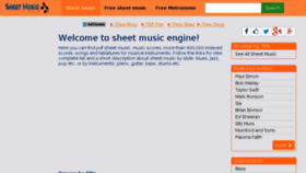 What Sheetmusicengine.com website looked like in 2016 (7 years ago)