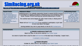 What Simracing.org.uk website looked like in 2016 (7 years ago)