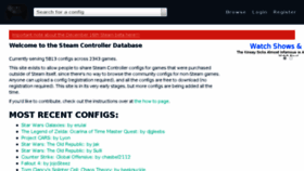 What Steamcontrollerdb.com website looked like in 2016 (7 years ago)