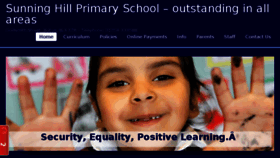 What Sunninghillprimary.net website looked like in 2016 (7 years ago)