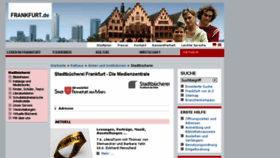What Stadtbuecherei.frankfurt.de website looked like in 2016 (7 years ago)