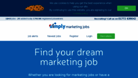 What Simplymarketingjobs.co.uk website looked like in 2016 (7 years ago)