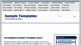 What Samplestemplates.org website looked like in 2016 (7 years ago)