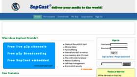 What Sopcast.cn website looked like in 2016 (7 years ago)