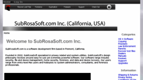 What Subrosasoft.com website looked like in 2016 (7 years ago)