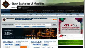 What Stockexchangeofmauritius.com website looked like in 2016 (7 years ago)
