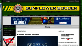 What Sunflowersoccer.org website looked like in 2016 (7 years ago)