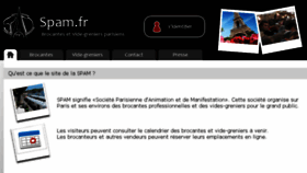 What Spam.fr website looked like in 2016 (7 years ago)