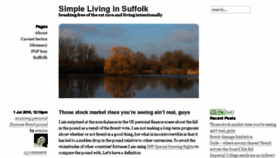 What Simple-living-in-suffolk.co.uk website looked like in 2016 (7 years ago)