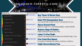 What Singapore-lottery.com website looked like in 2016 (7 years ago)