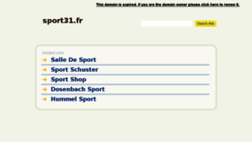 What Sport31.fr website looked like in 2016 (7 years ago)
