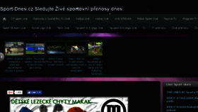 What Sportv.cz website looked like in 2016 (7 years ago)
