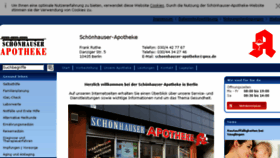What Schoenhauser-apotheke.de website looked like in 2016 (7 years ago)