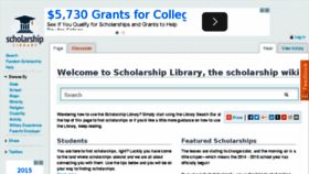 What Scholarshiplibrary.com website looked like in 2016 (7 years ago)