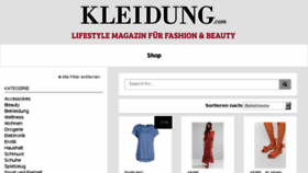 What Shop.kleidung.com website looked like in 2016 (7 years ago)