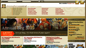 What Shiningforcecentral.com website looked like in 2016 (7 years ago)