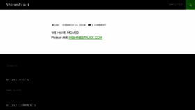 What Shinestruck.com website looked like in 2016 (7 years ago)