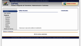 What Sipac.unilab.edu.br website looked like in 2016 (9 years ago)