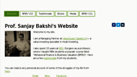 What Sanjaybakshi.net website looked like in 2016 (7 years ago)