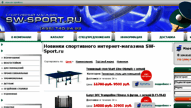 What Sw-sport.ru website looked like in 2016 (7 years ago)
