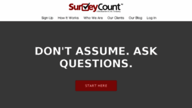 What Surveycount.com website looked like in 2016 (7 years ago)
