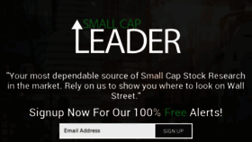 What Smallcapleader.com website looked like in 2016 (7 years ago)