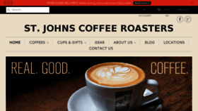 What Stjohnscoffee.com website looked like in 2016 (9 years ago)
