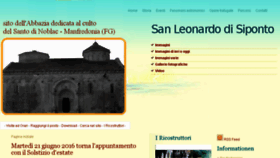 What Sanleonardodisiponto.it website looked like in 2016 (7 years ago)