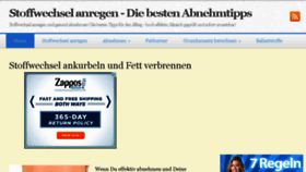 What Stoffwechselanregentipps.com website looked like in 2016 (7 years ago)