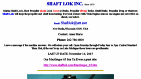 What Shaftlok.com website looked like in 2016 (7 years ago)