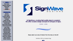 What Signwavedesigns.com website looked like in 2016 (7 years ago)