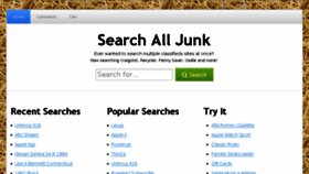 What Searchalljunk.com website looked like in 2016 (7 years ago)