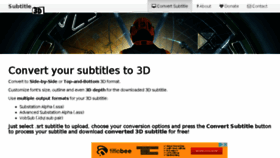 What Subtitle3d.com website looked like in 2016 (7 years ago)