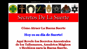 What Secretosdelasuerte.com website looked like in 2016 (7 years ago)